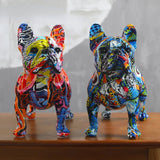 Colorful French Bulldog Statue