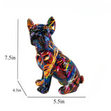 Colorful French Bulldog Statue