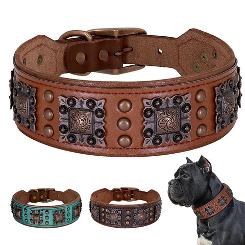 Leather Spiked Dog Collar