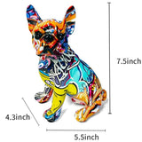 Colorful French Bulldog Statue