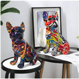 Colorful French Bulldog Statue