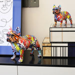 Colorful French Bulldog Statue